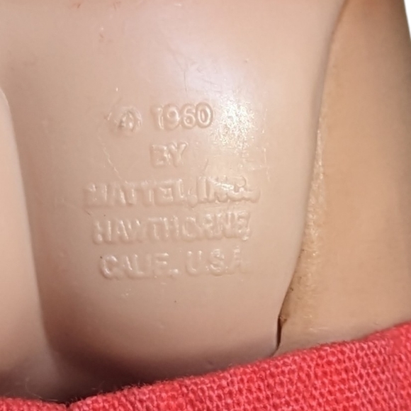 1960 Vintage Barbie's Ken MADE IN USA Brunette with Original Swimsuit Top Trunks - Picture 16 of 16